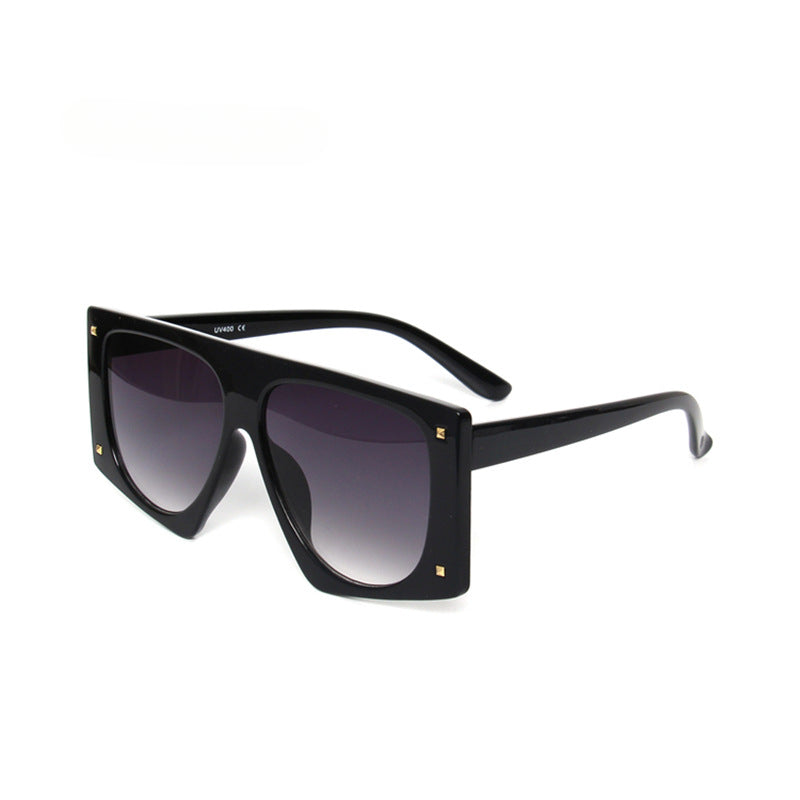Wholesale Square Frame Leopard Print Large Frame PC Sunglasses